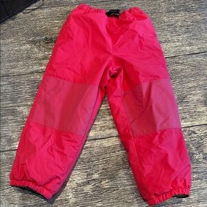 Lands' End Kids' Pink Snow Pants fleece lined size 7